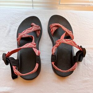 Chaco Z2 Women's sport sandals coral orange hiking shoes size 8